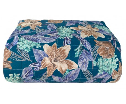 Flowery Teal Bedspread